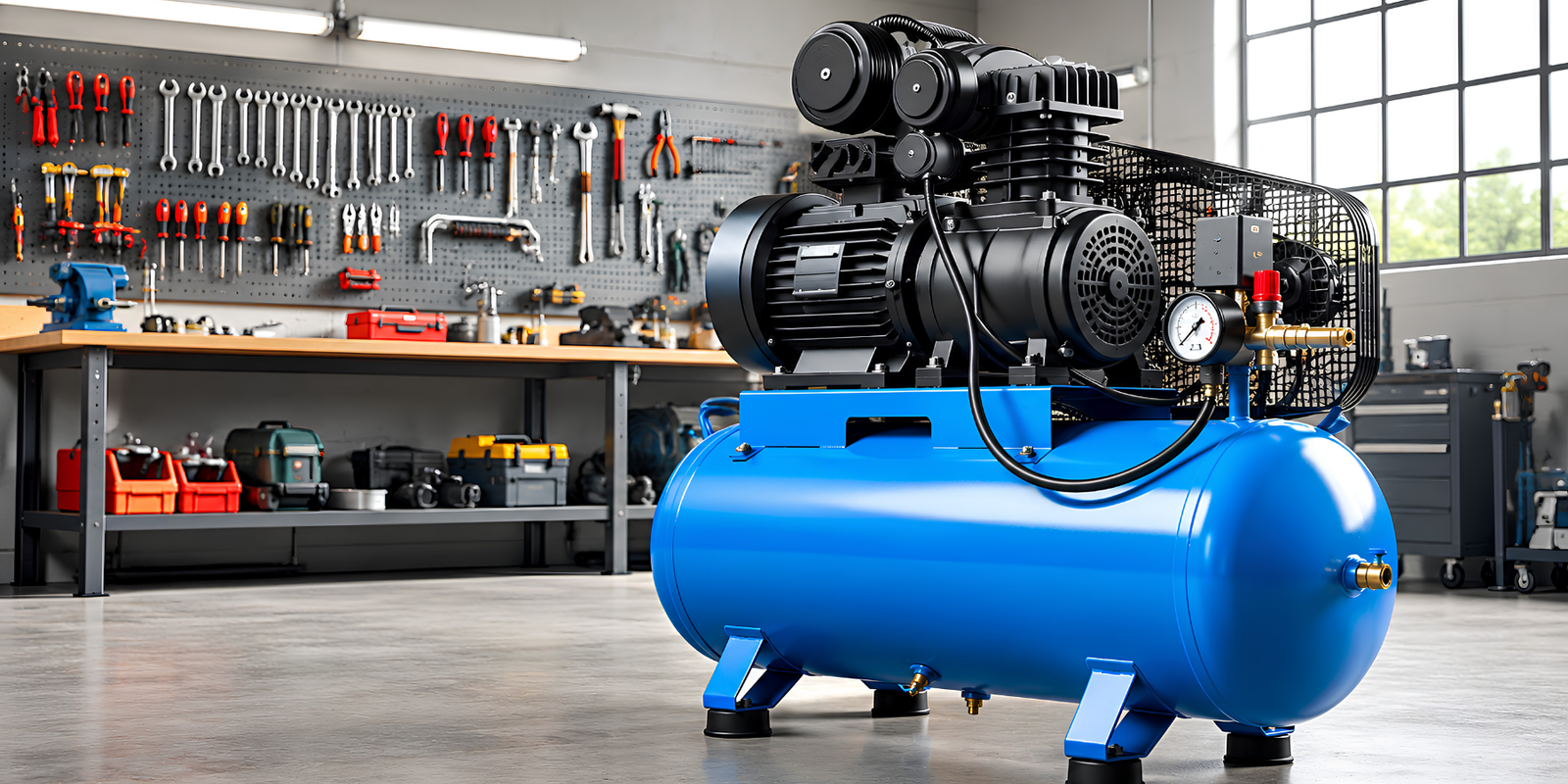 Workshop air compressor equipment
