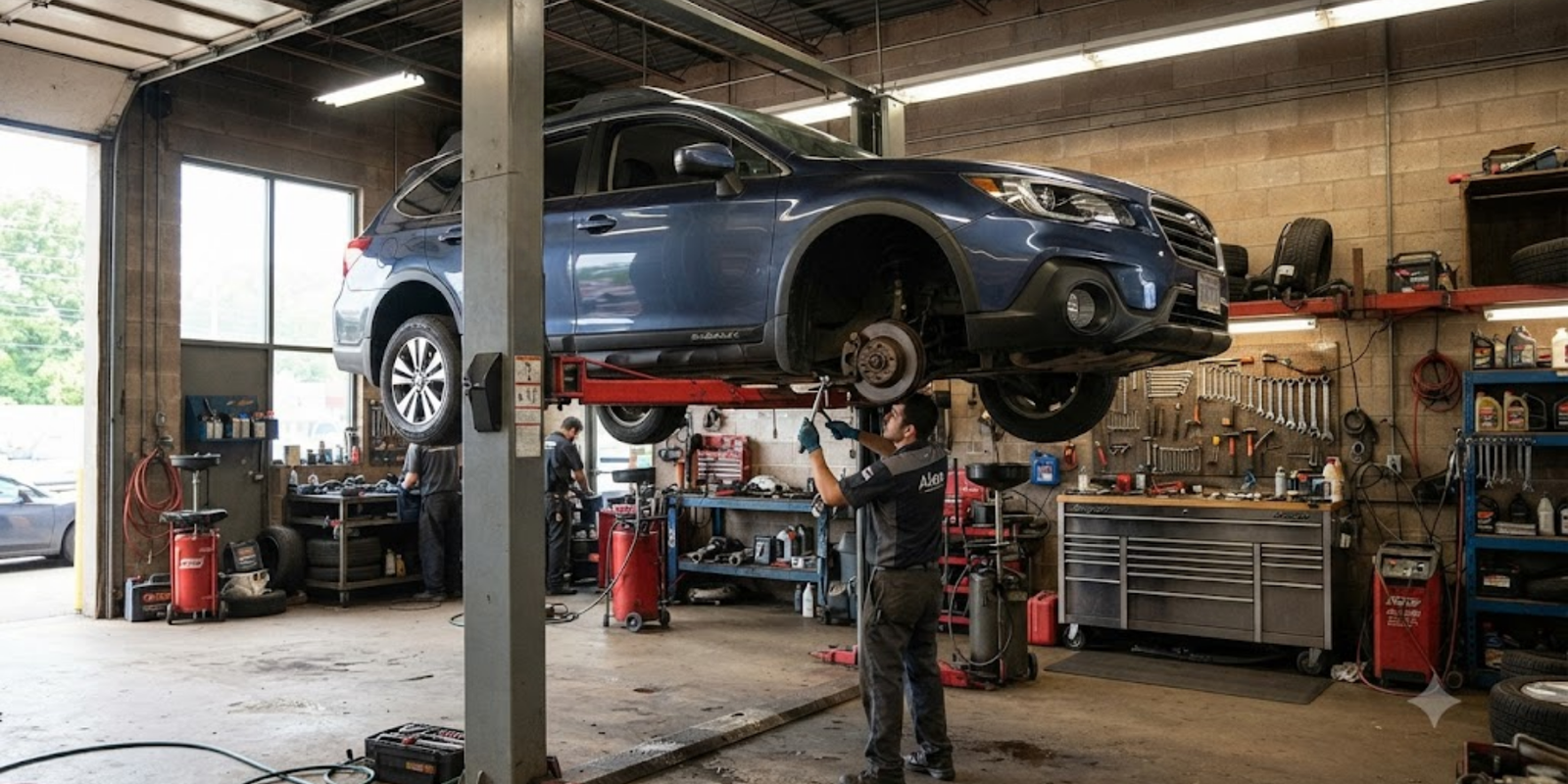 Vehicle lifting equipment for automotive workshop