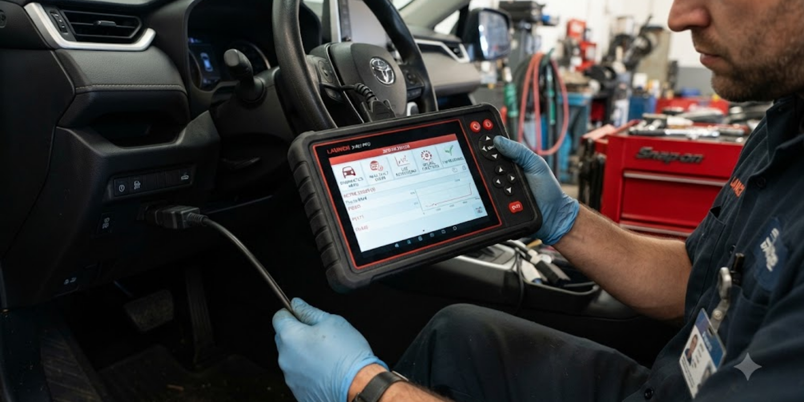 Automotive diagnostic scanner for multi-brand workshop